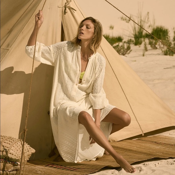 Zara midi dress with cutwork embroidery - Picture 4 of 7